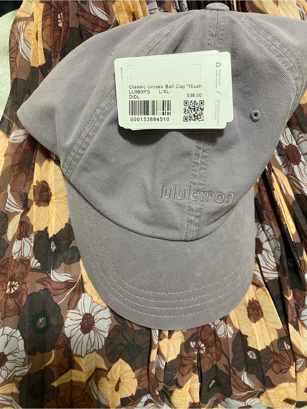 Lululemon Unisex Classic Ball Cap- Dilute Wash Dusky Lavender(L/XL) *New